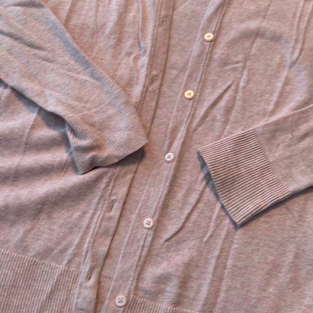 Soft heathered pink a new day sweater cardigan, size large - Picture 3 of 7